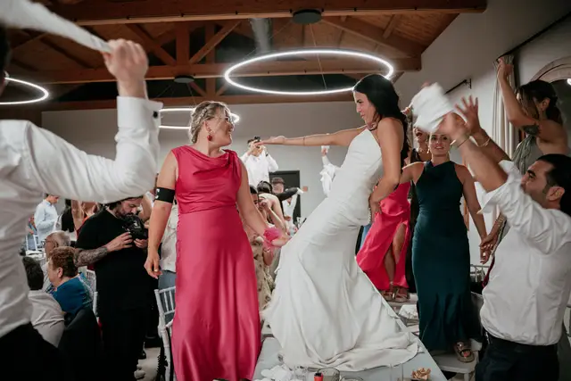 Reportaje boda Bodega Finca Calderon Requena banquete