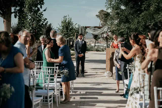 Reportaje boda Bodega Finca Calderon Requena ceremonia
