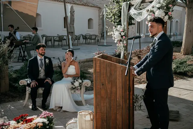 Reportaje boda Bodega Finca Calderon Requena ceremonia