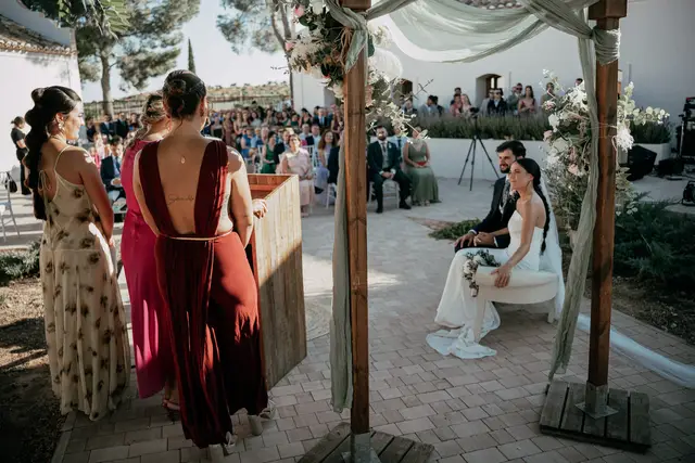 Reportaje boda Bodega Finca Calderon Requena ceremonia