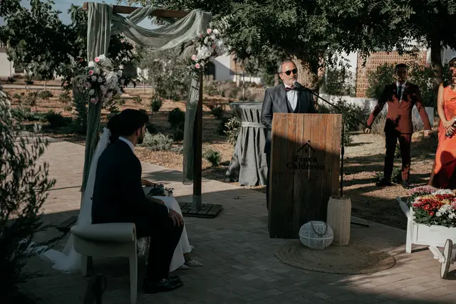 Reportaje boda Bodega Finca Calderon Requena ceremonia