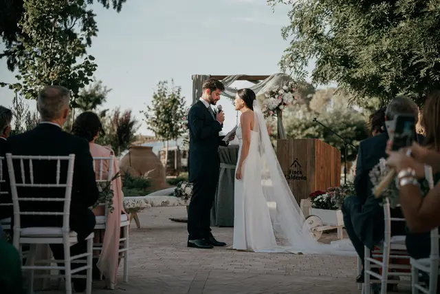 Reportaje boda Bodega Finca Calderon Requena ceremonia