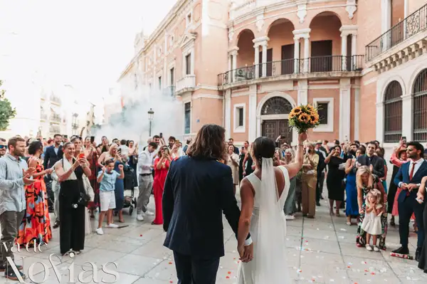 reportaje boda Huerta By Bonho Salida Entrada nupcial
