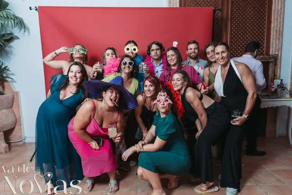 reportaje boda Huerta By Bonho photocall