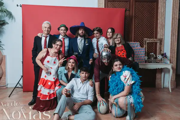 reportaje boda Huerta By Bonho photocall