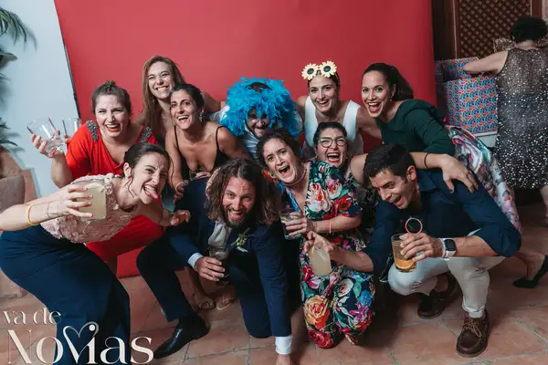 reportaje boda Huerta By Bonho photocall