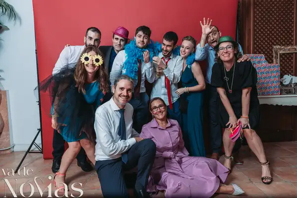 reportaje boda Huerta By Bonho photocall