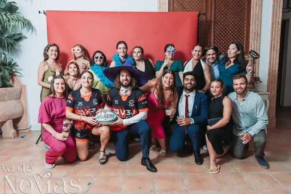 reportaje boda Huerta By Bonho photocall