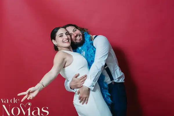 reportaje boda Huerta By Bonho photocall