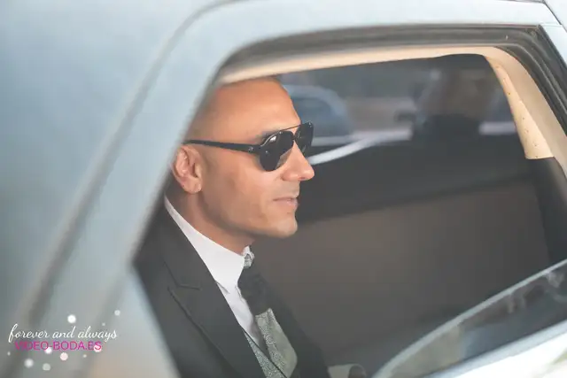 Bela y Motaz antes de salir hacia su boda