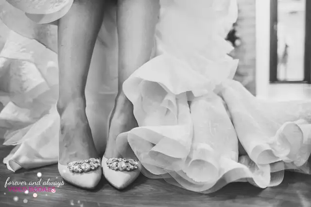 Nuria durante los preparativos de su boda