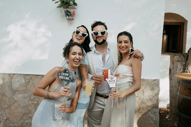 reportaje boda molino galan pepa joel photocall