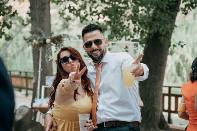 reportaje boda molino galan pepa joel photocall