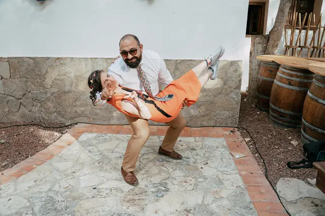 reportaje boda molino galan pepa joel photocall