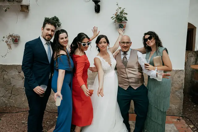 reportaje boda molino galan pepa joel photocall