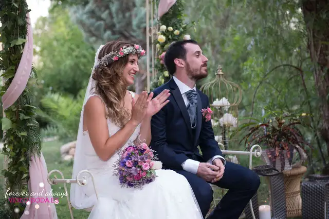 Rocío y Daniel durante los preparativos de su boda
