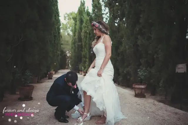 Rocío y Daniel durante los preparativos de su boda
