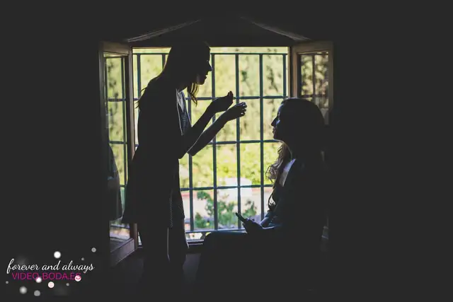 Preparativos de la boda de Rocío y Daniel en Alquería Gallim