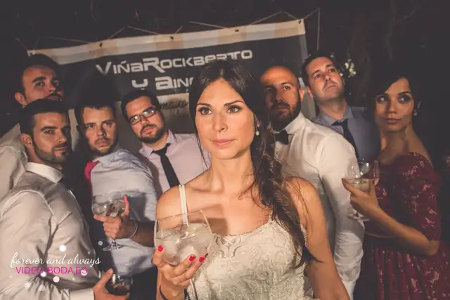 photocall con revelado en la boda