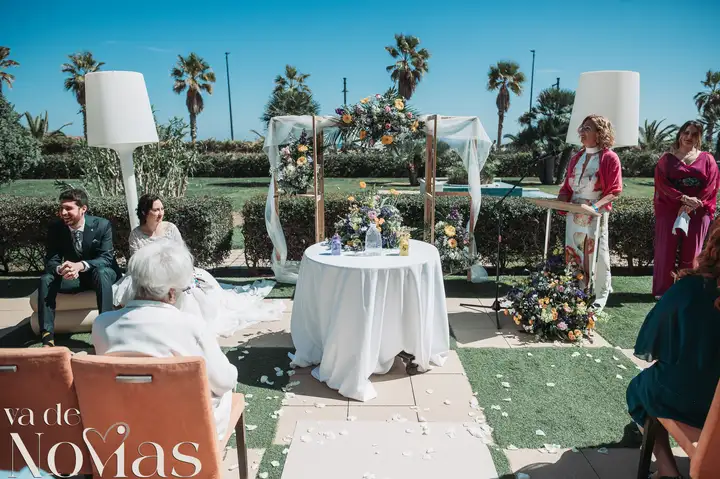 boda hotel las arena angela sergio ceremonia