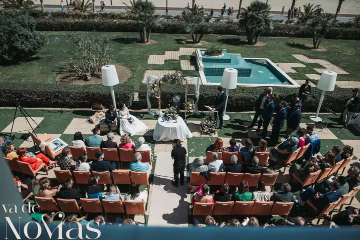 boda hotel las arena angela sergio ceremonia portada