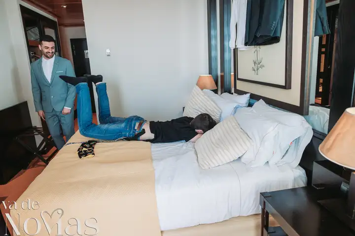 boda hotel las arena angela sergio preparativos