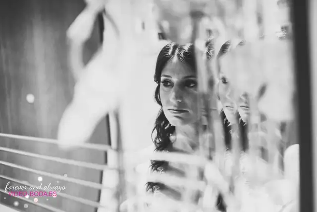 retrato fotografía novia espejo