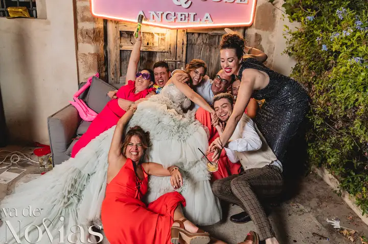 Mas de Alzedo Ribarroja Marta Jose divertidas photocall