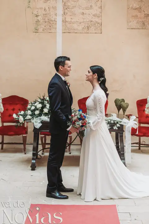 Reportaje de boda jardines la Cartuja Monica Hector Mayo 2023 ceremonia
