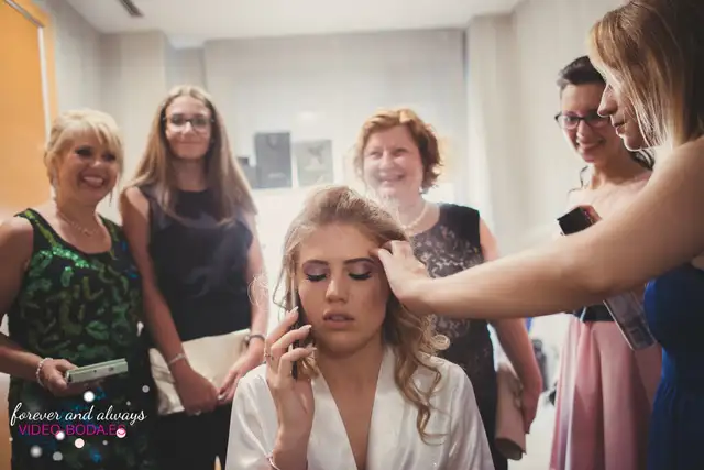 maquillaje novia familia