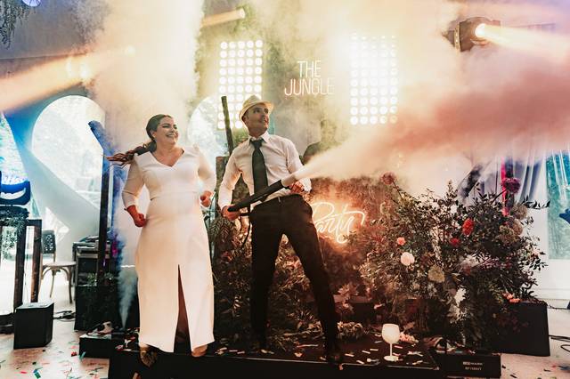 Iluminación de fiesta de boda
