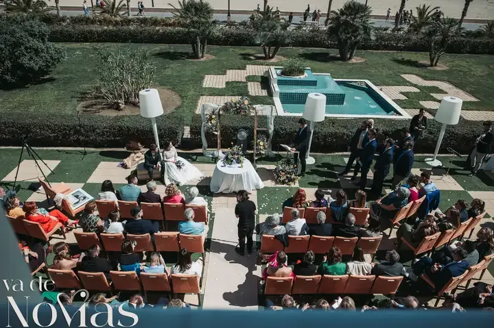 boda hotel las arena angela sergio ceremonia portada